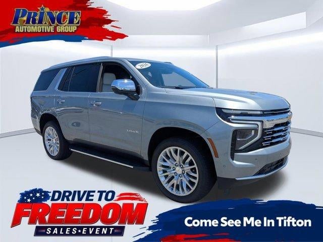 2026 Chevrolet Tahoe Premier in Sterling Gray Metallic — front three-quarter view