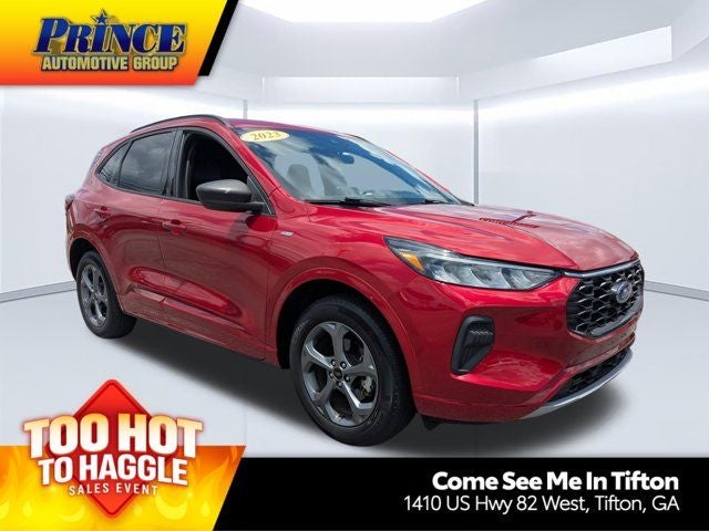 2023 Ford Escape ST-Line in Red Metallic — front three-quarter view