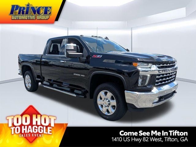2022 Chevrolet Silverado 2500HD LTZ in Mosaic Black Metallic — front three-quarter view