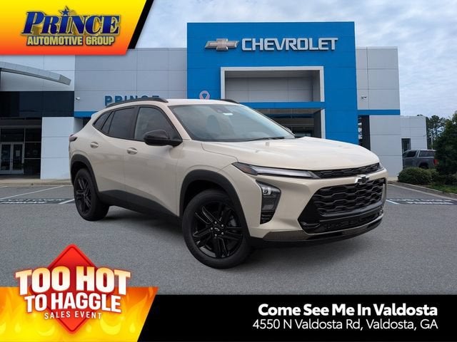 2026 Chevrolet Trax ACTIV in White Sands — front three-quarter view